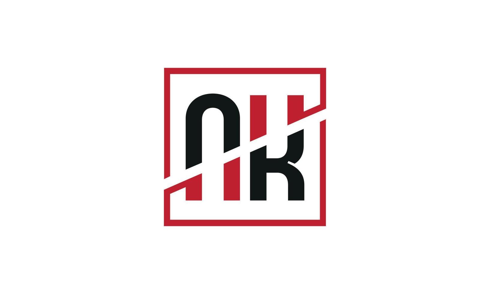 Buchstabe nk Logo Pro-Vektordatei Pro-Vektor vektor