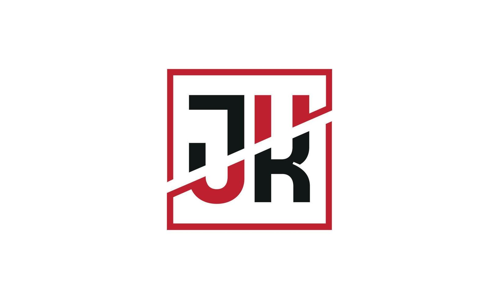 Buchstabe jk Logo pro Vektordatei pro Vektor