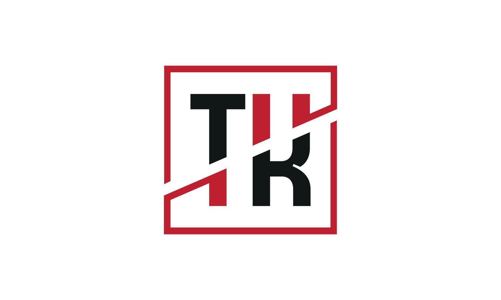 Buchstabe tk Logo pro Vektordatei pro Vektor