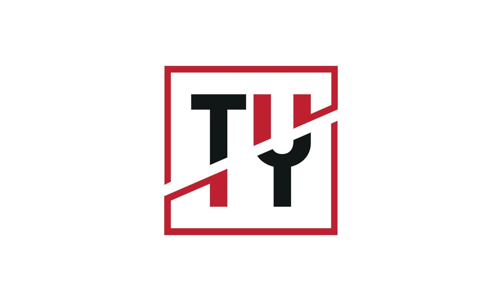 Buchstabe ty Logo Pro-Vektordatei Pro-Vektor vektor