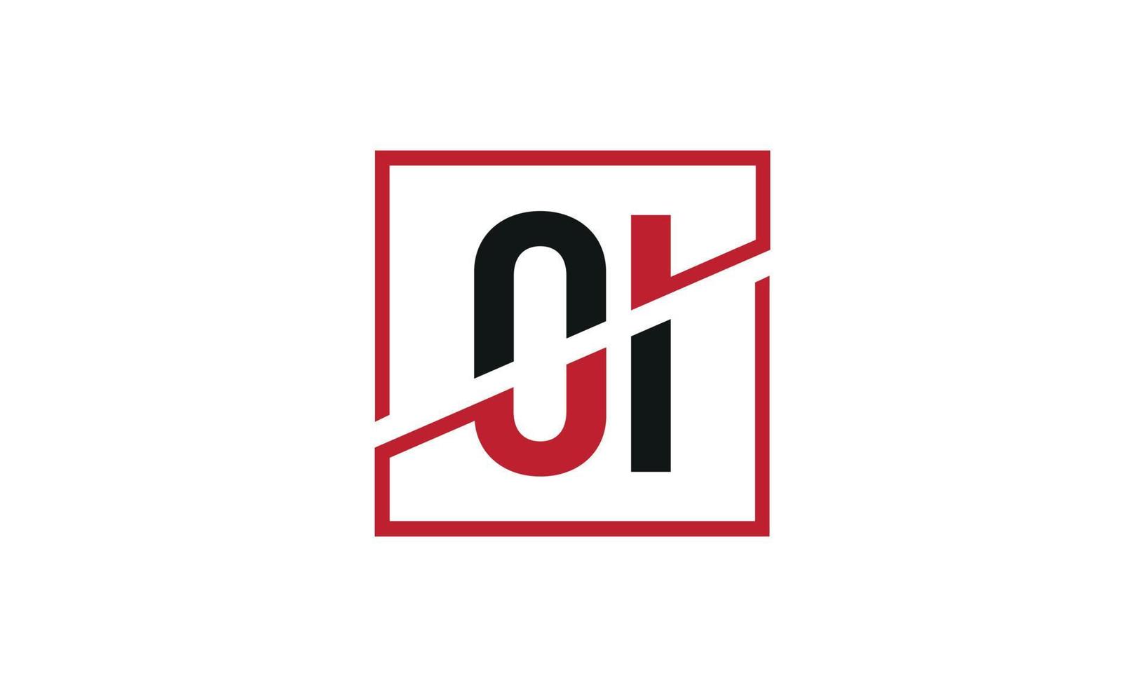 buchstabe oi logo pro vektordatei pro vektor