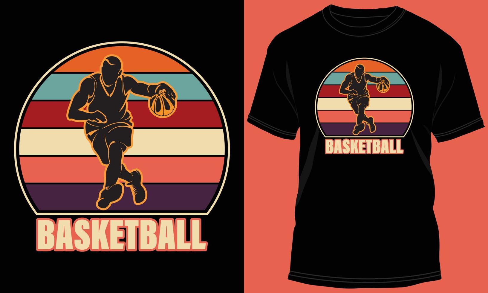 Basketball-T-Shirt-Design-Vektorgrafik vektor