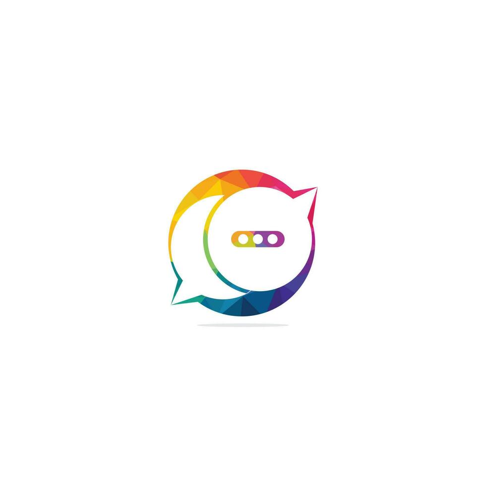 Chat- und Talk-Vektor-Logo-Design. Sprechblase Symbol Vektor Logo Vorlage Illustration Design.