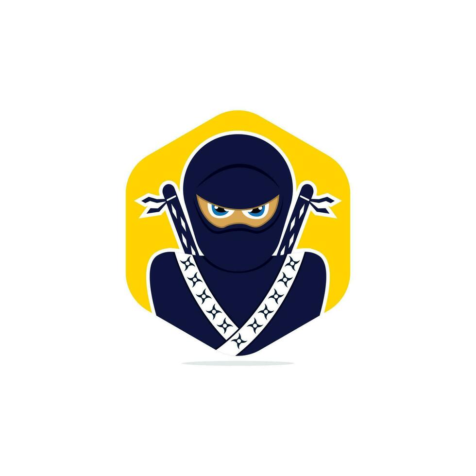 ninja vektor logotyp design mall.