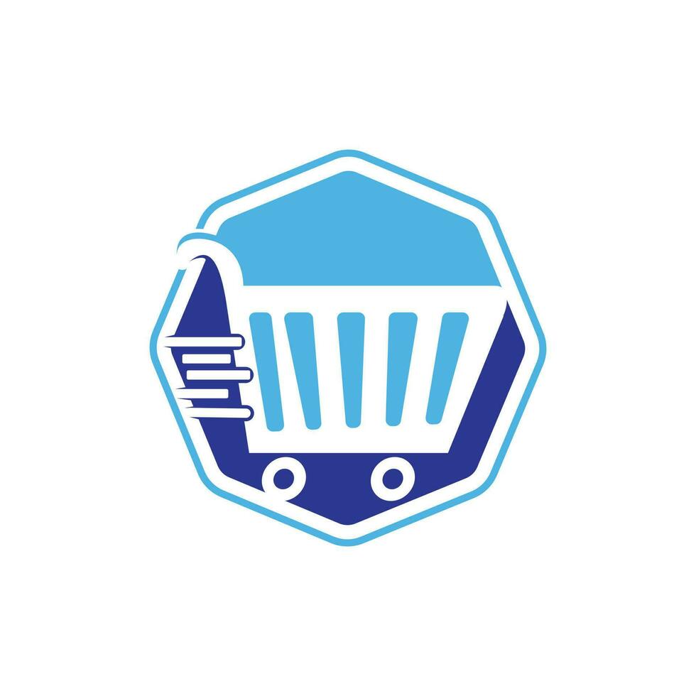 Warenkorb-Vektor-Logo-Design. Shopping-Logo-Design. Online-Shopping-App-Symbol. vektor