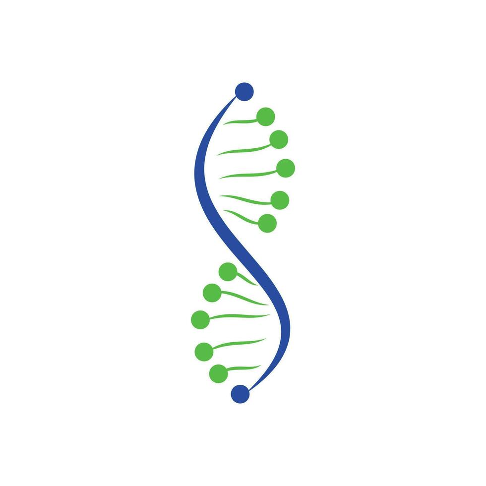 Design des Vektorlogos für Wissenschaftsgenetik. genetische analyse, forschung biotech code dna. Biotechnologie-Genom-Chromosom. vektor