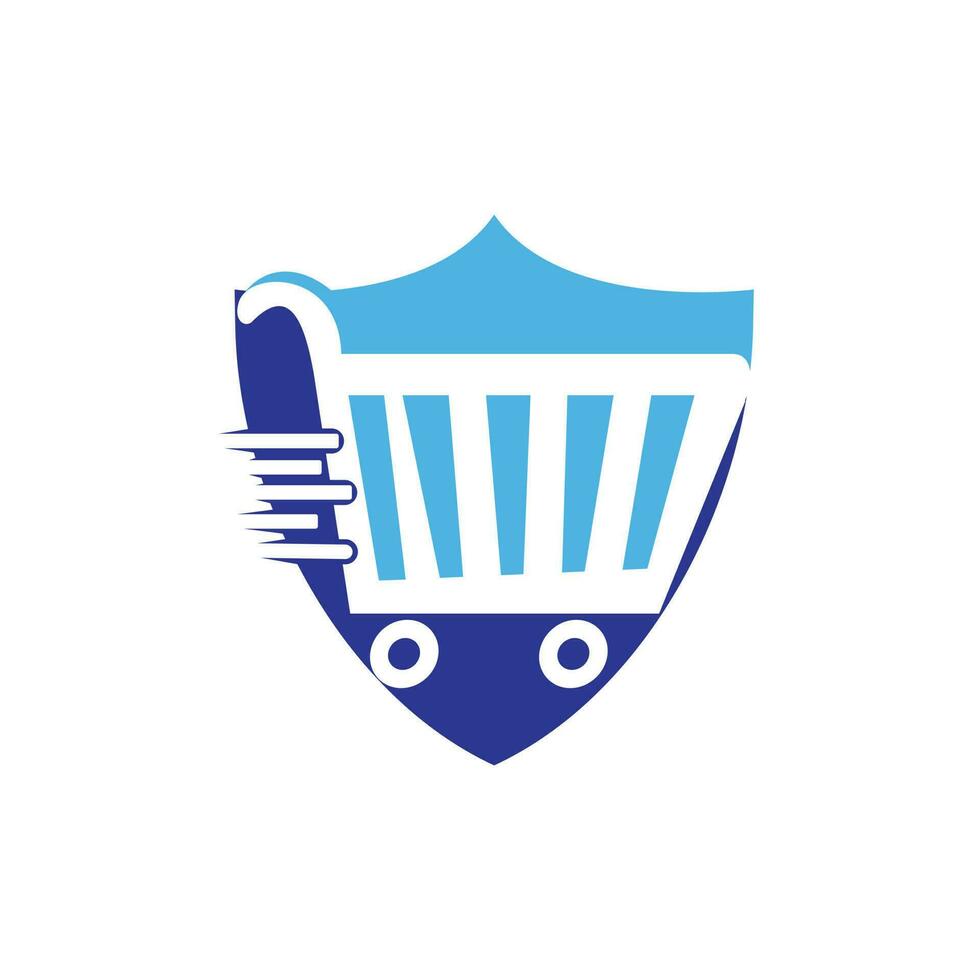 Warenkorb-Vektor-Logo-Design. Shopping-Logo-Design. Online-Shopping-App-Symbol. vektor