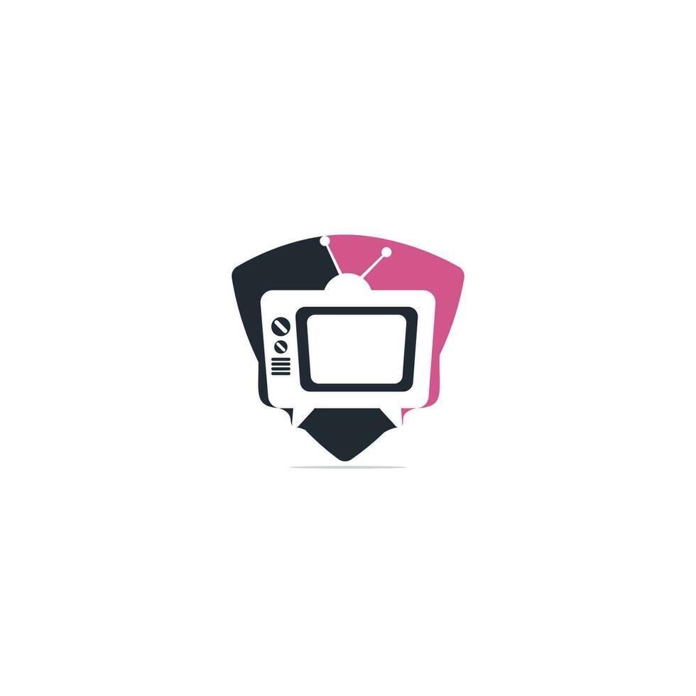TV-Medien-Logo-Design. TV-Service-Logo-Template-Design. vektor