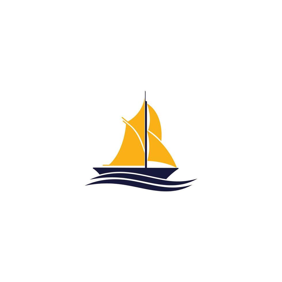 Yacht logotyp design. segling klubb eller Yacht sport team vektor logotyp design. marin resa äventyr eller segling mästerskap eller segling resa turnering.