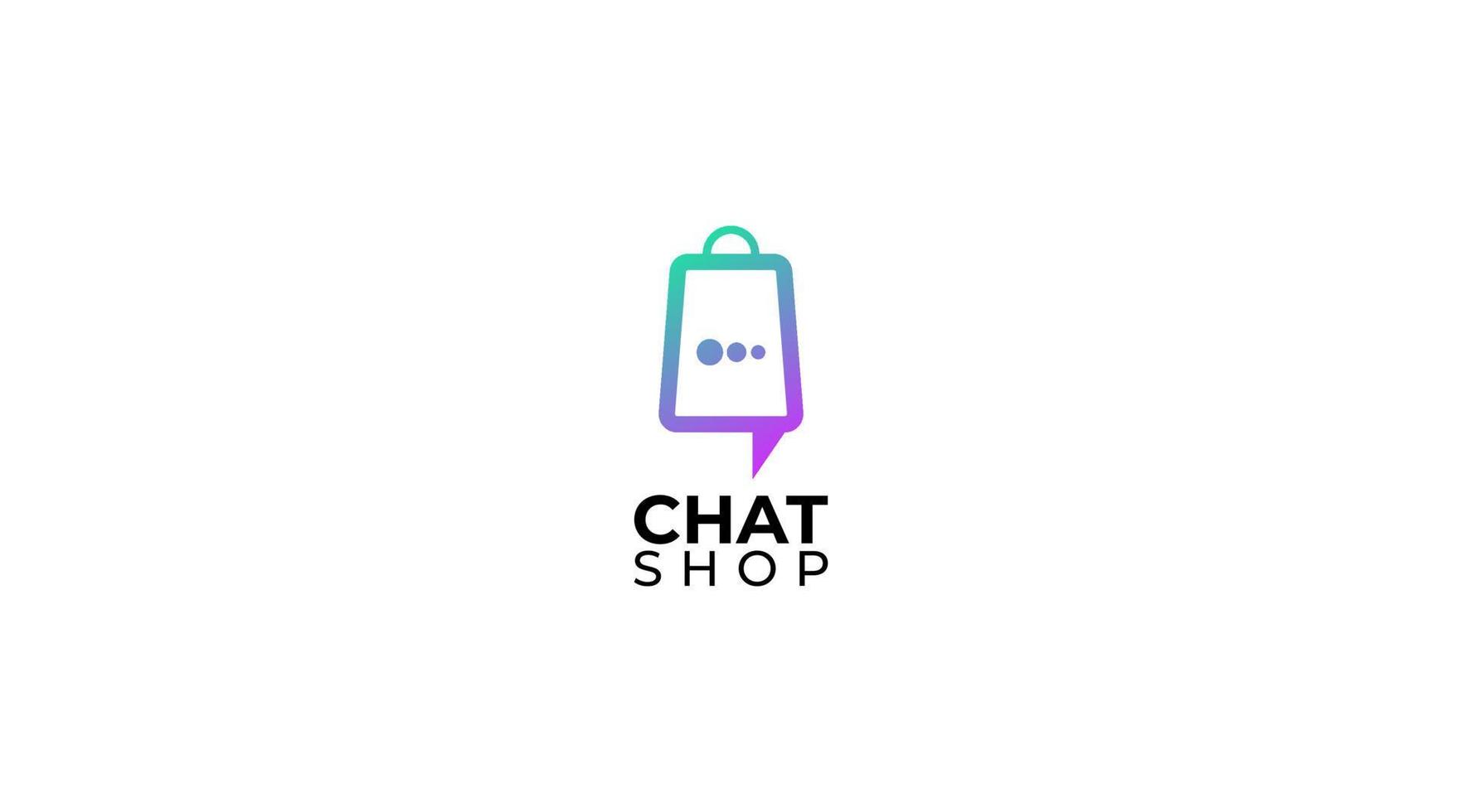 chatt affär logotyp design mall. handla logotyp vektor ikon illustration design