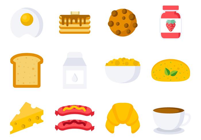 Kostenloses Frühstück Icons Vektor