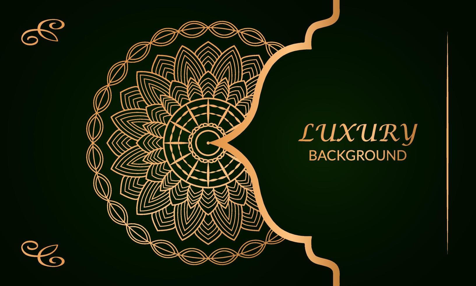 Luxus-Arabesken-Mandala-Hintergrund mit goldenen Elementen. arabischer islamischer oststil, dekoratives mandala im ramadan-stil. Mandala für Druck, Vektor