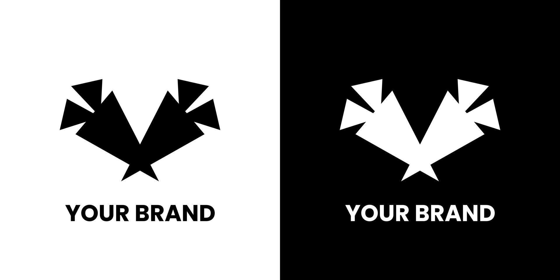 minimalistischer V-Logo-Designvektor. buchstabe v abstraktes dreieck logo schwarz weiß design vektorvorlage. Logo-Konzept-Symbol vektor
