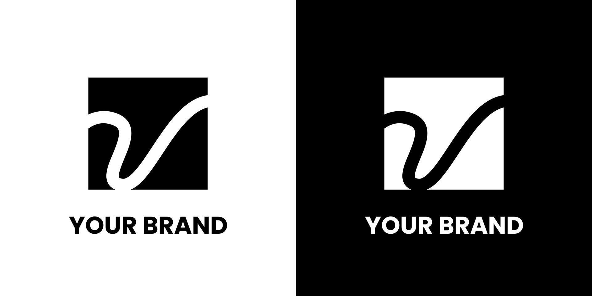 minimalistisk v logotyp design vektor. brev v abstrakt triangel logotyp svart vit design vektor mall. logotyp begrepp ikon