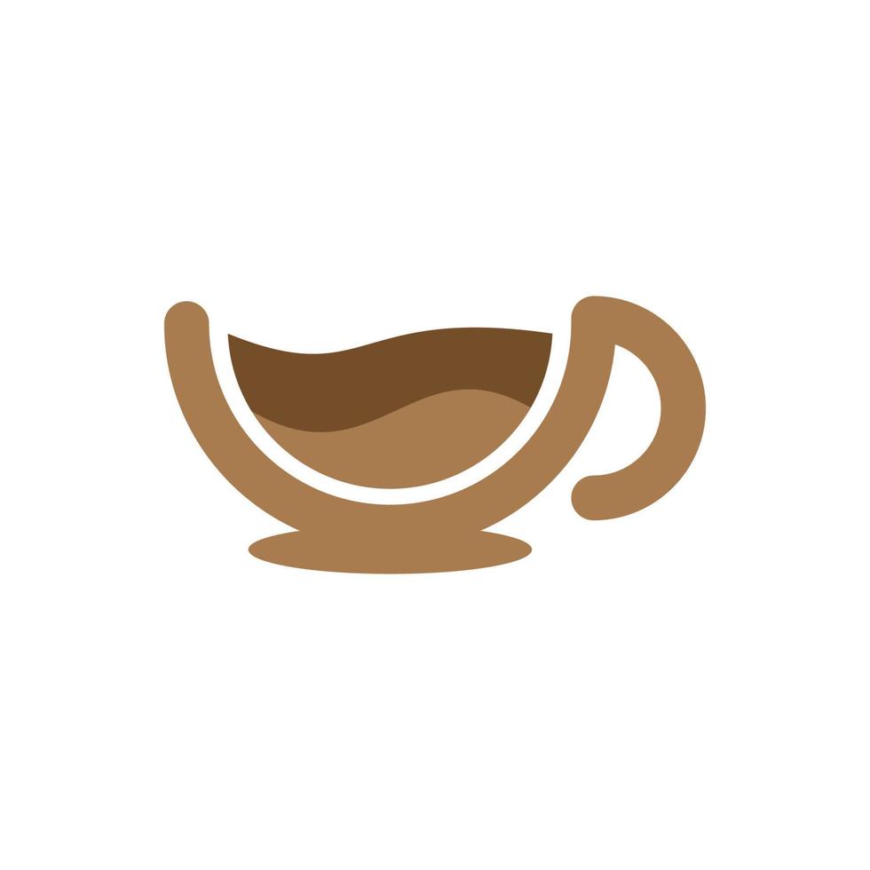 kaffebönor logotyp vektor