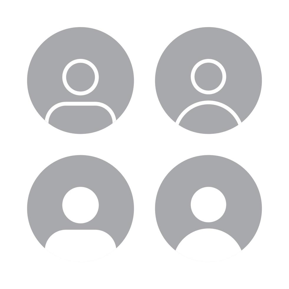 standard avatar profil, social media användare ikon uppsättning samling vektor
