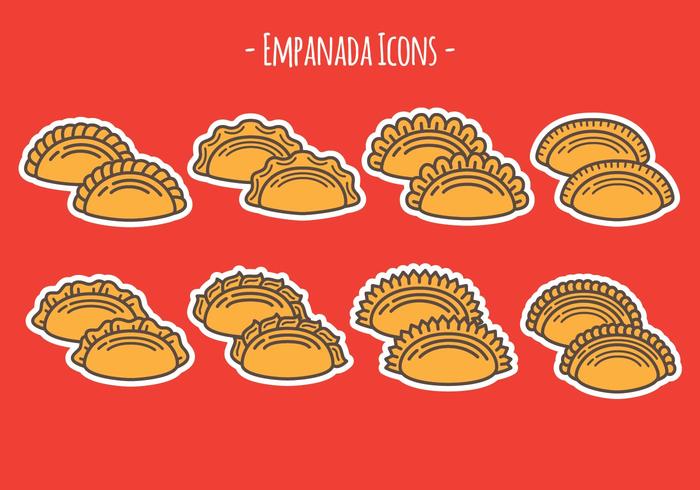 Empanada ikoner vektor