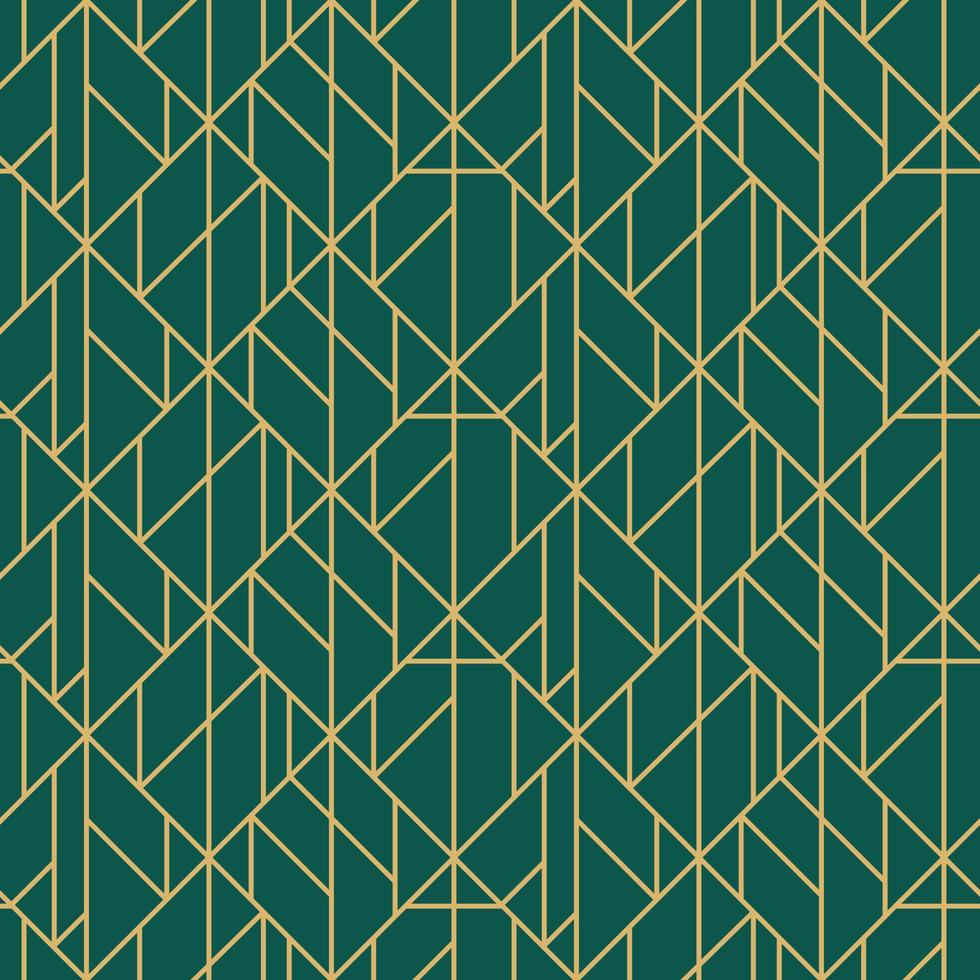 vintage art deco nahtloses muster. Strichzeichnungen geometrische Goldformen. moderne Ornamente-Vektor-Illustration. gatsby retro eleganter hintergrund für stoff, tapeten oder verpackung vektor