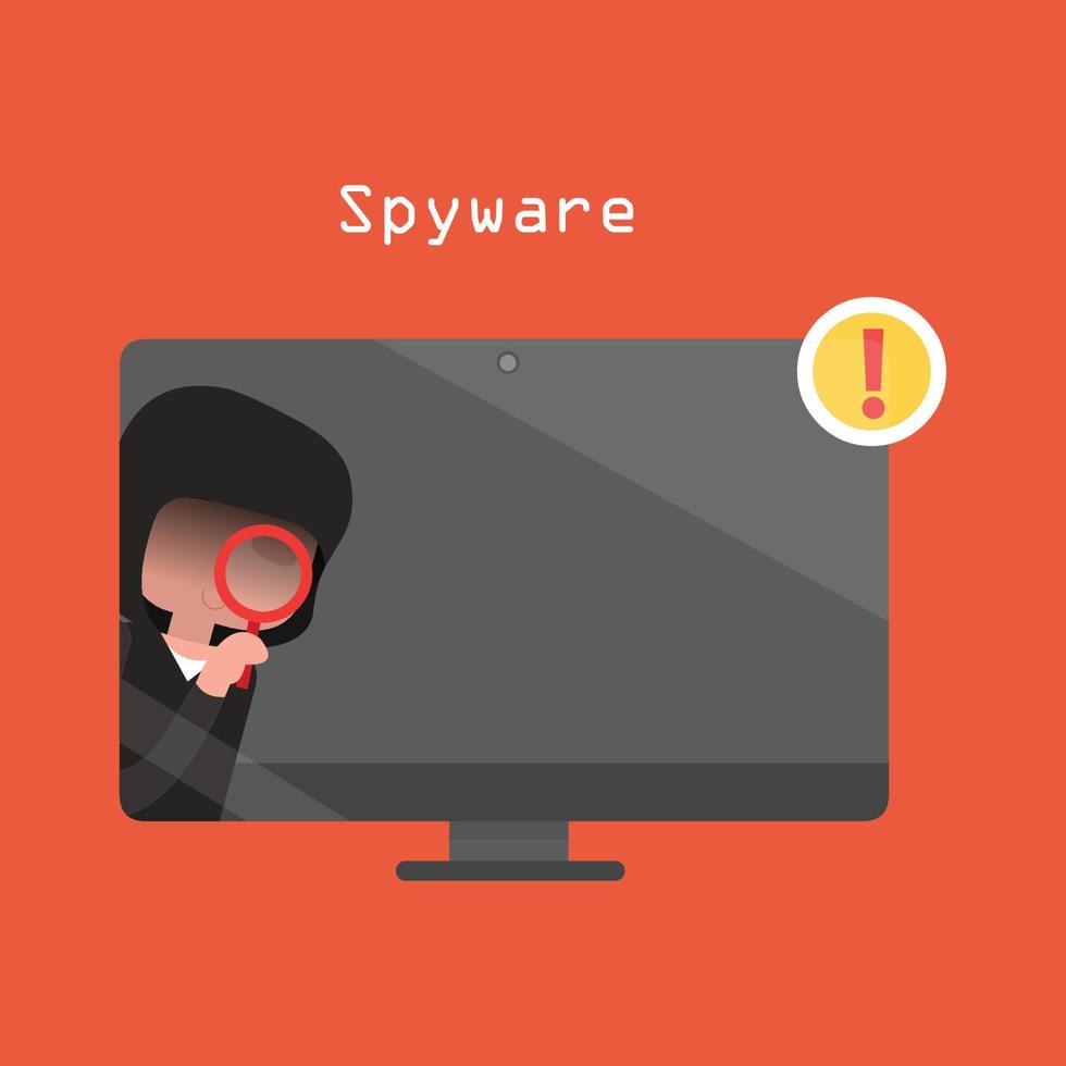 typer av cyberattack spyware vektor