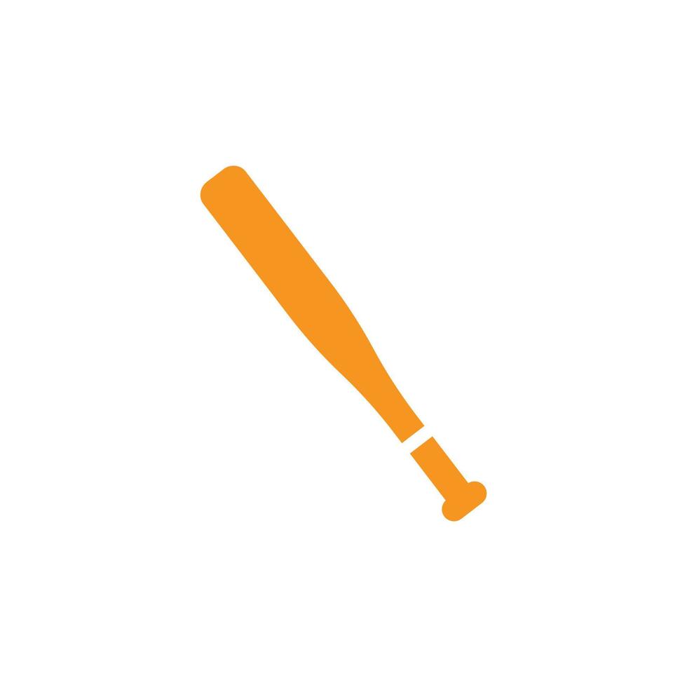 eps10 orange vektor baseboll fladdermus abstrakt fast konst ikon isolerat på vit bakgrund. sport träffa Utrustning symbol i en enkel platt trendig modern stil för din hemsida design, logotyp, och mobil app