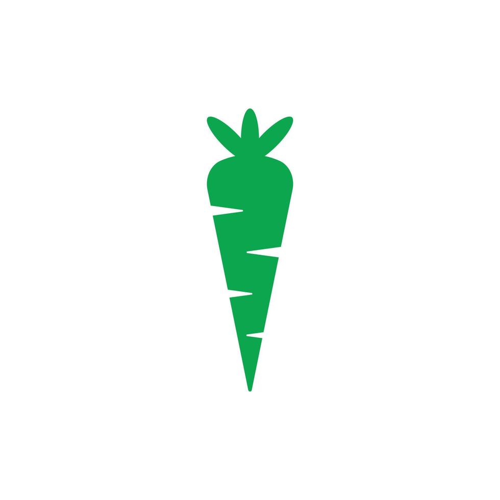 eps10 grön vektor morot abstrakt vegetabiliska fast konst ikon isolerat på vit bakgrund. mat vegetabiliska symbol i en enkel platt trendig modern stil för din hemsida design, logotyp, och mobil app