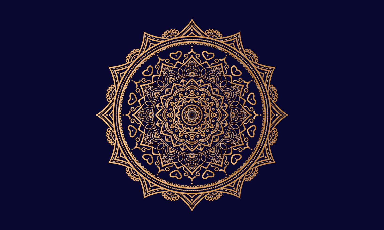 Luxus-Mandala-Hintergrund mit goldenem Arabeskenmuster arabischer islamischer Oststil vektor