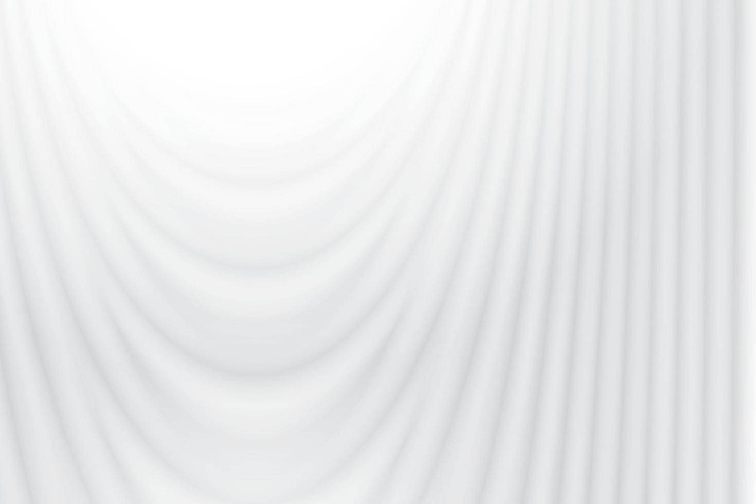 abstrakte weiße und graue Farbe, moderner Designhintergrund mit geometrischer runder Form, Wellenmuster, Vorhang. Vektor-Illustration. vektor