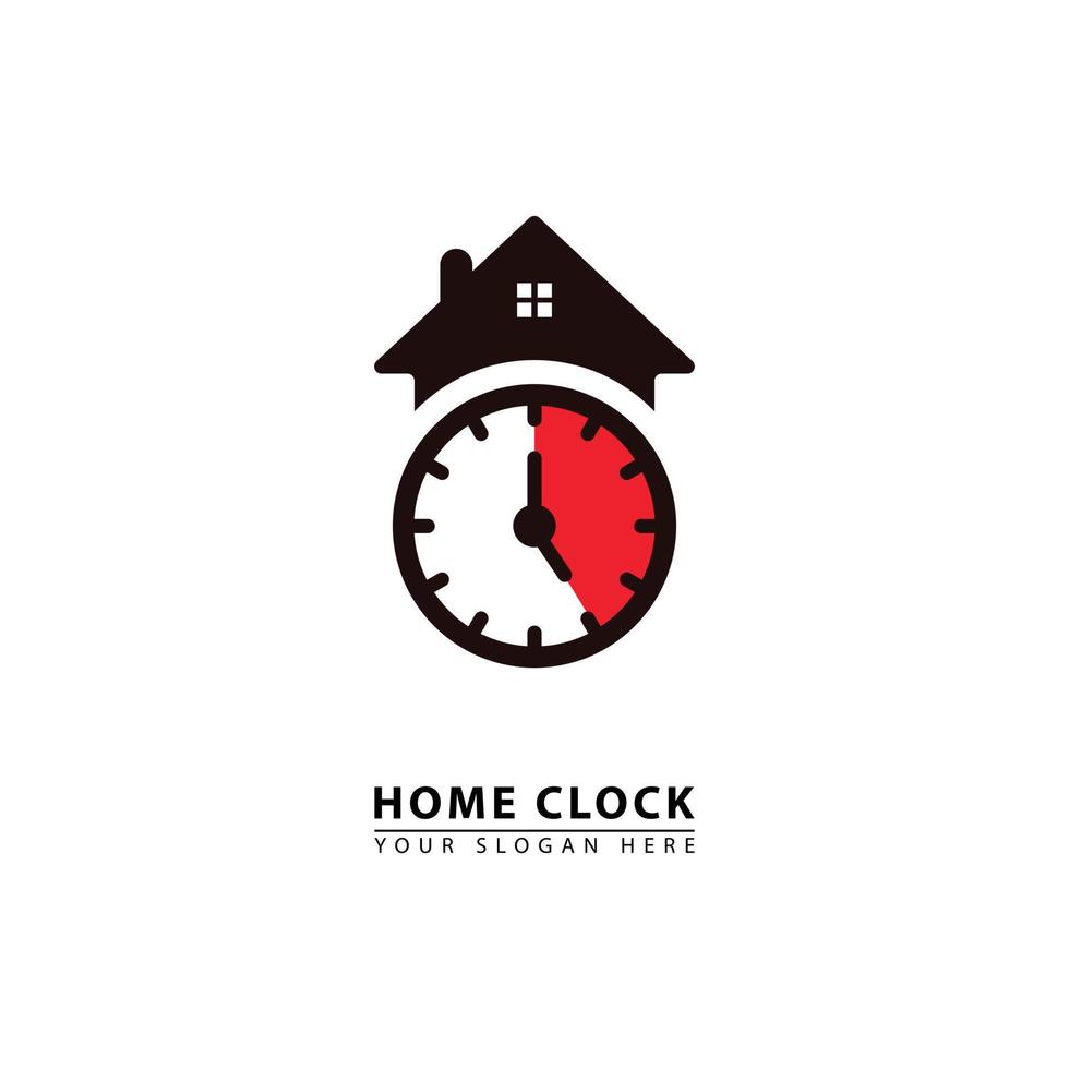 Vektor-Zeit-Home-Logo-Symbol vektor