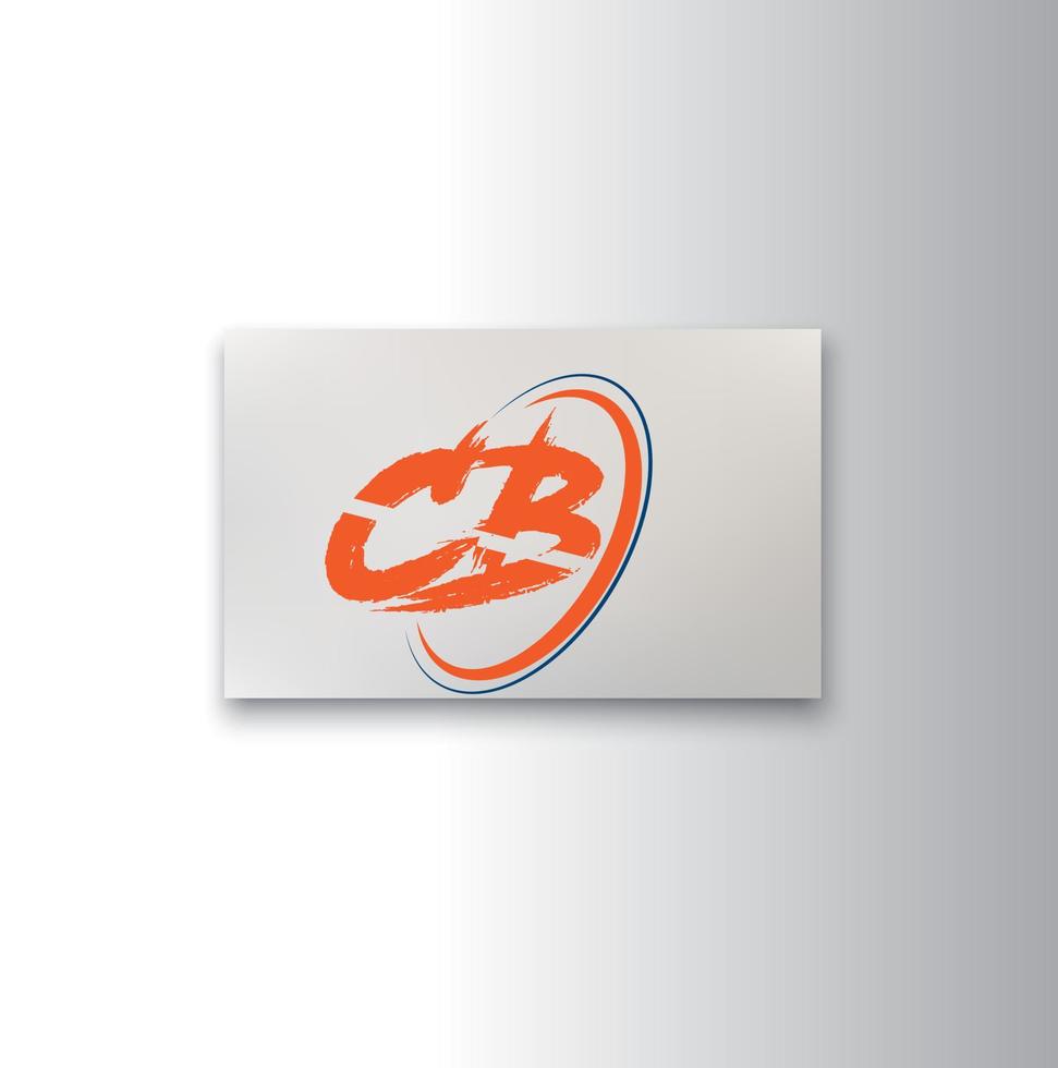 kreativ cb logotyp design vektor