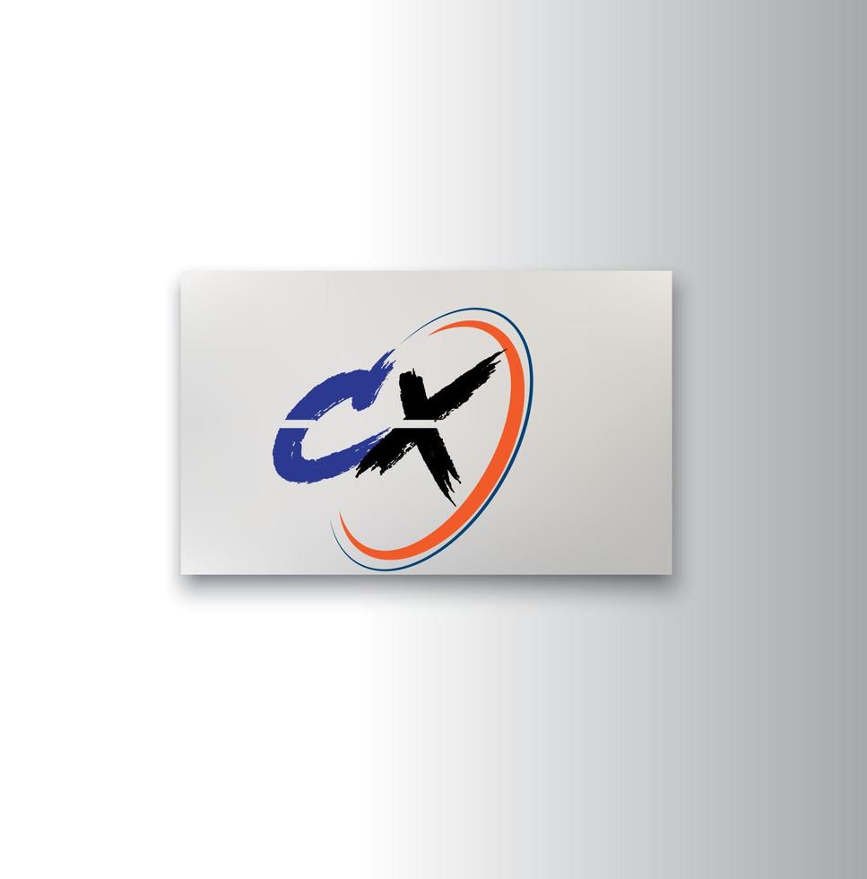 kreativ cx logotyp design vektor