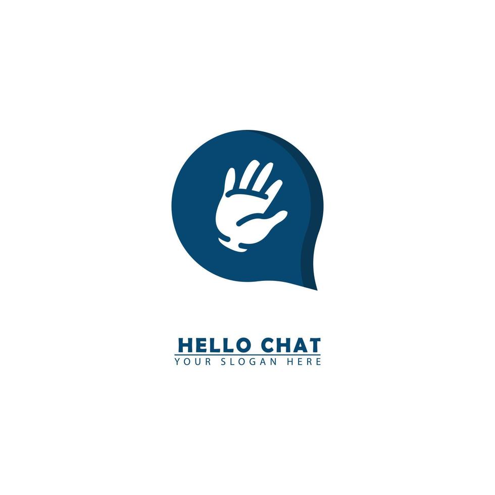 Vektor-Hallo-Chat-Logo-Symbol vektor