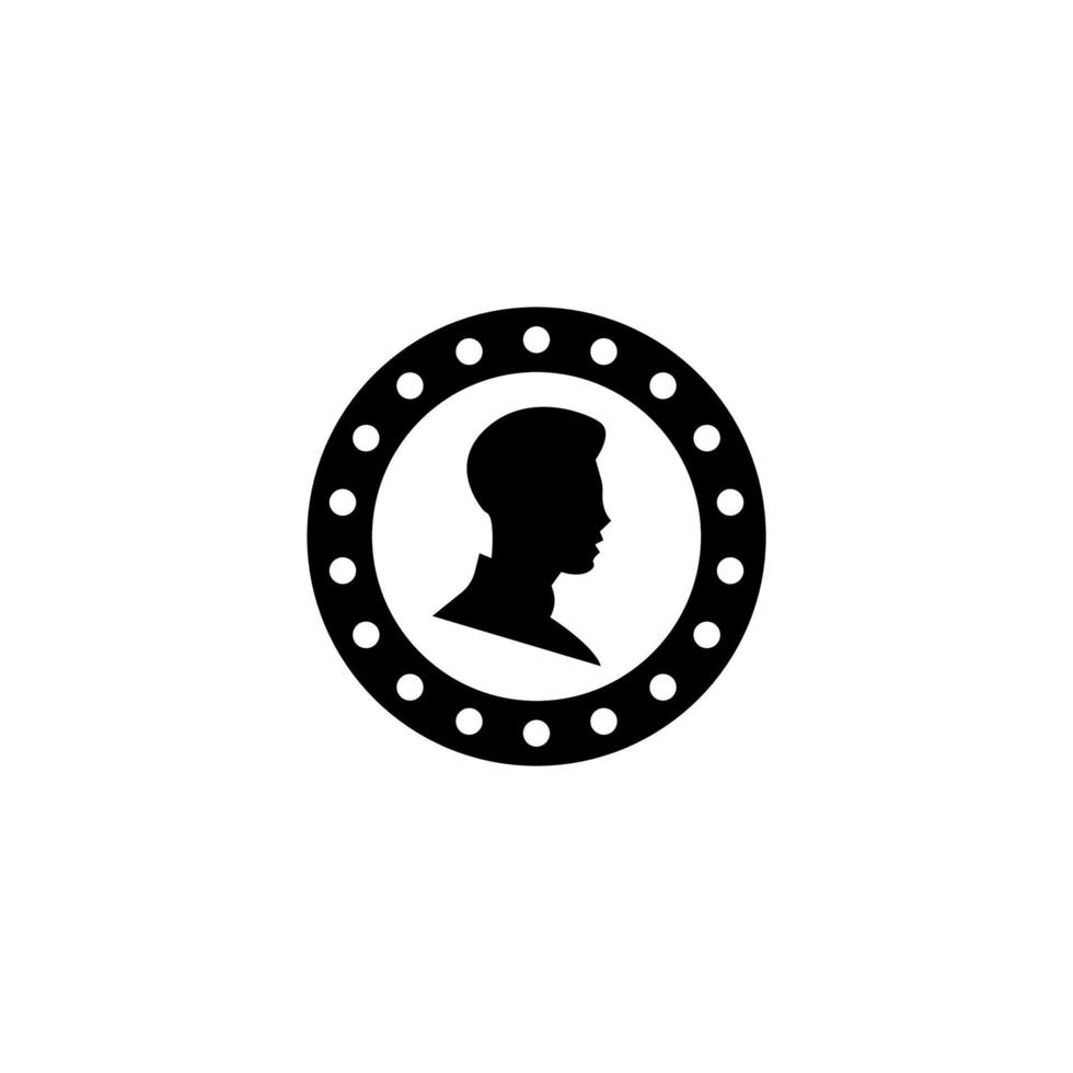 männliches menschliches Kopf-Silhouette-Symbol-Logo vektor