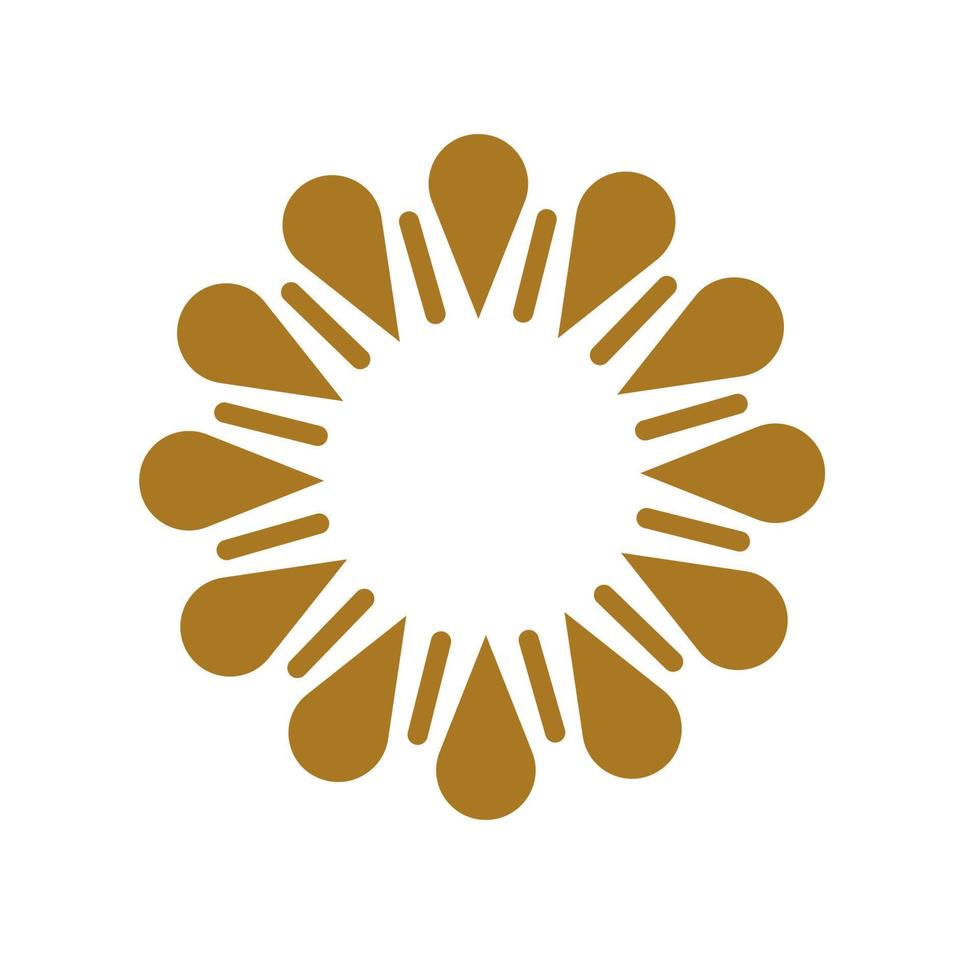 goldenes Sonnenblumen-Vektor-Symbol-Logo vektor