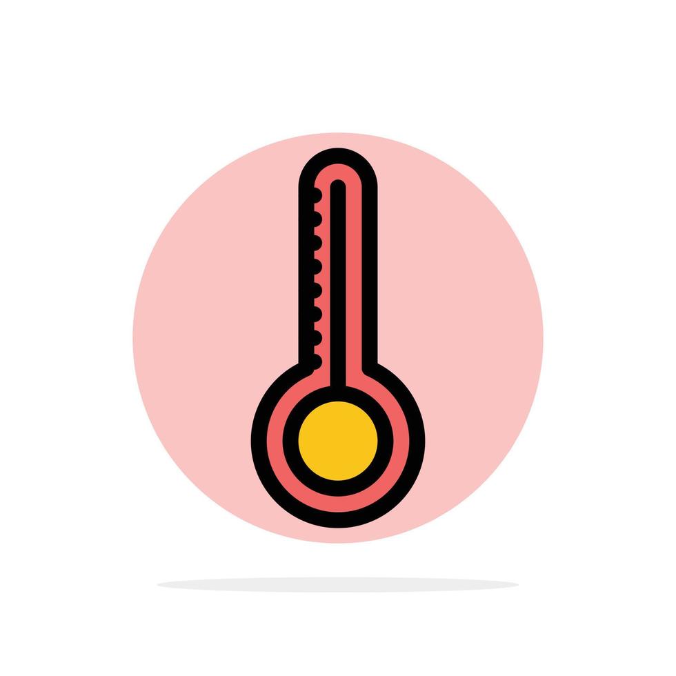 temperatur termometer väder abstrakt cirkel bakgrund platt Färg ikon vektor