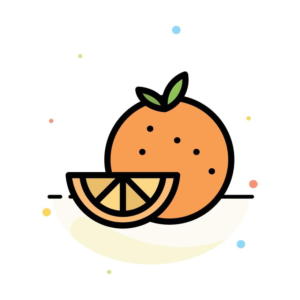 orange mat frukt madrigal abstrakt platt Färg ikon mall vektor