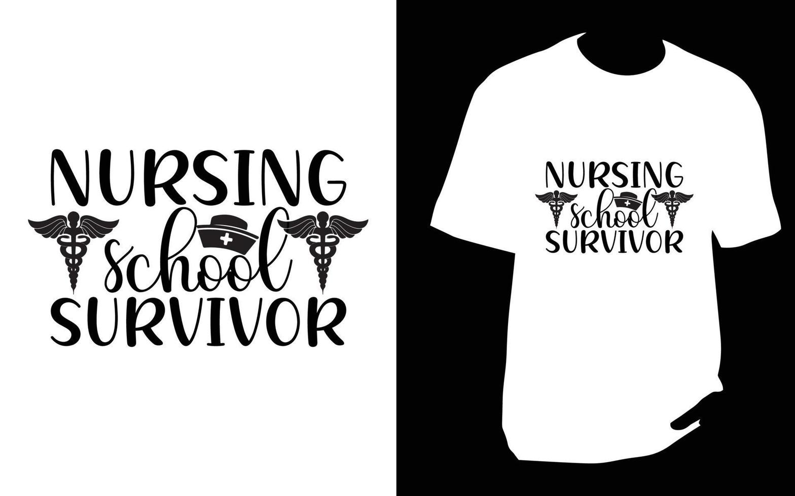 Krankenschwester-Svg-T-Shirt-Design vektor