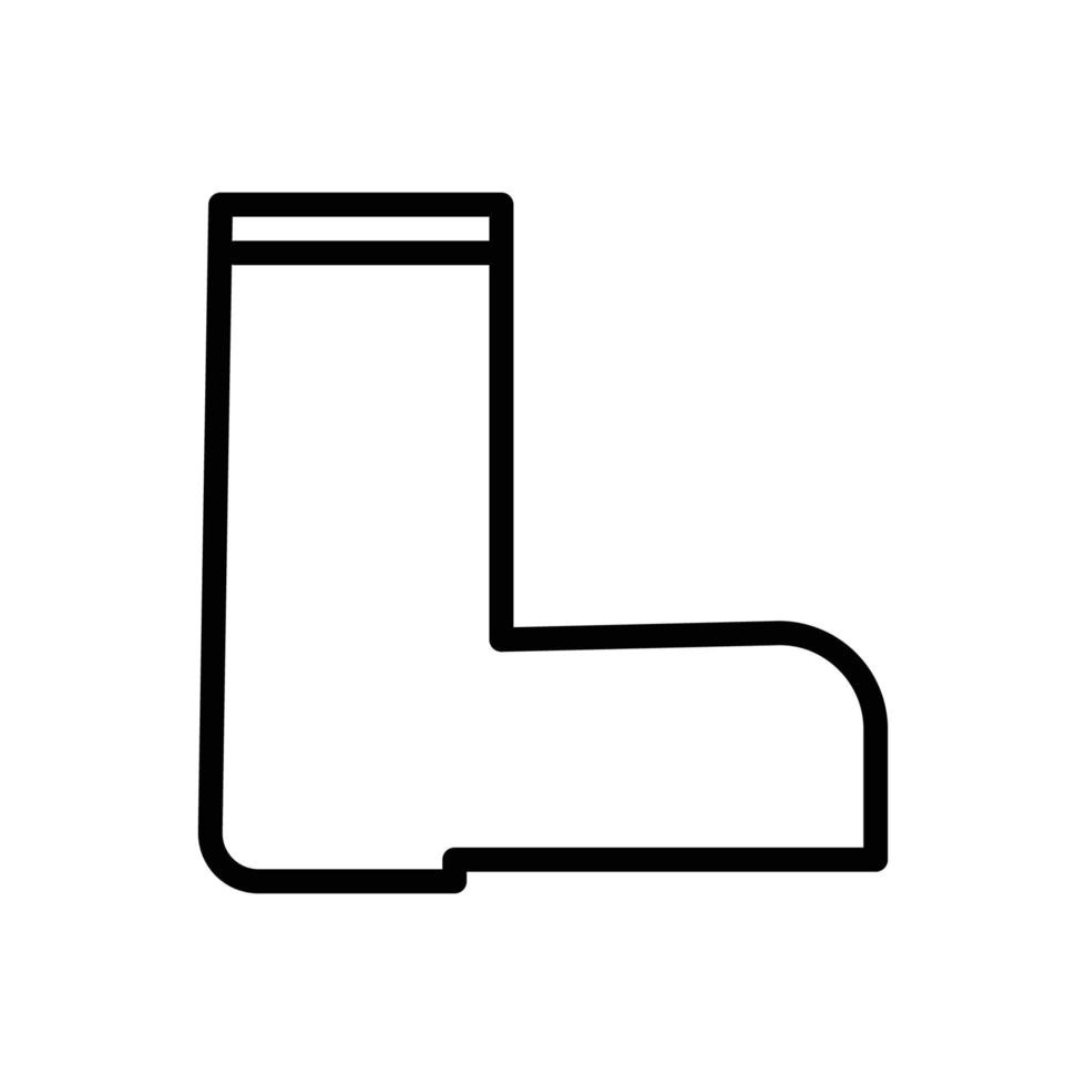 gartenstiefel schuhe linie symbol illustration. Symbolillustration im Zusammenhang mit Park. einfaches Vektordesign editierbar vektor