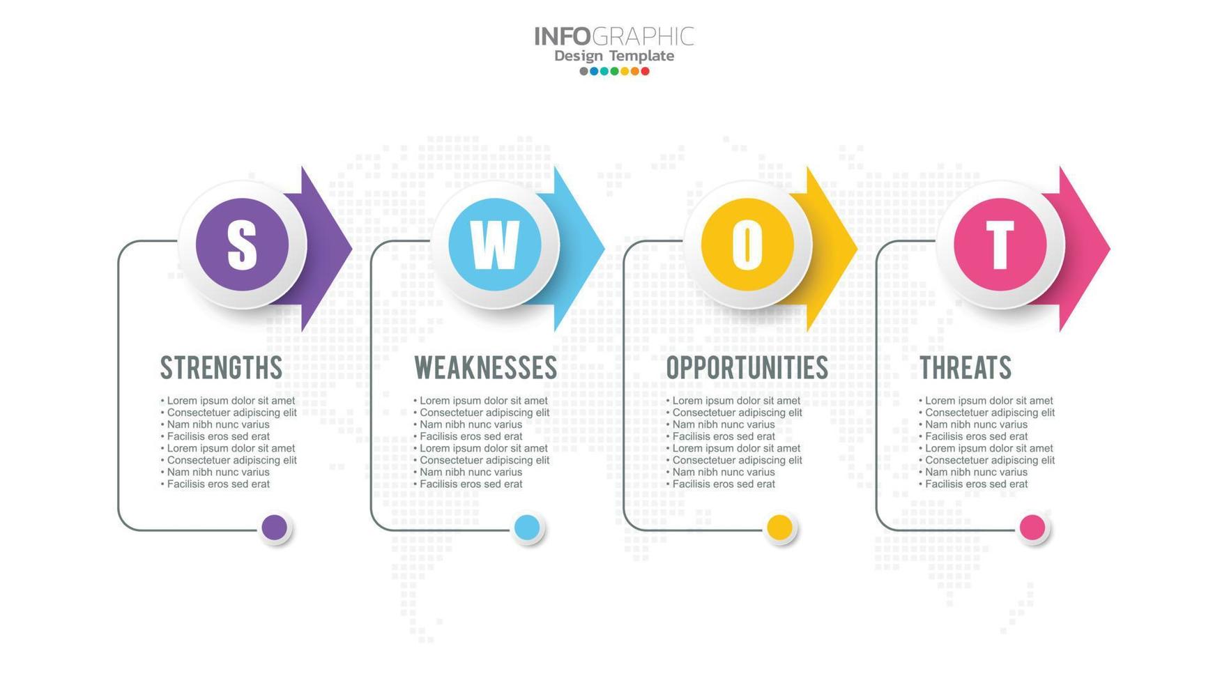 4 steg infographic design mall med ikoner och bearbeta. vektor