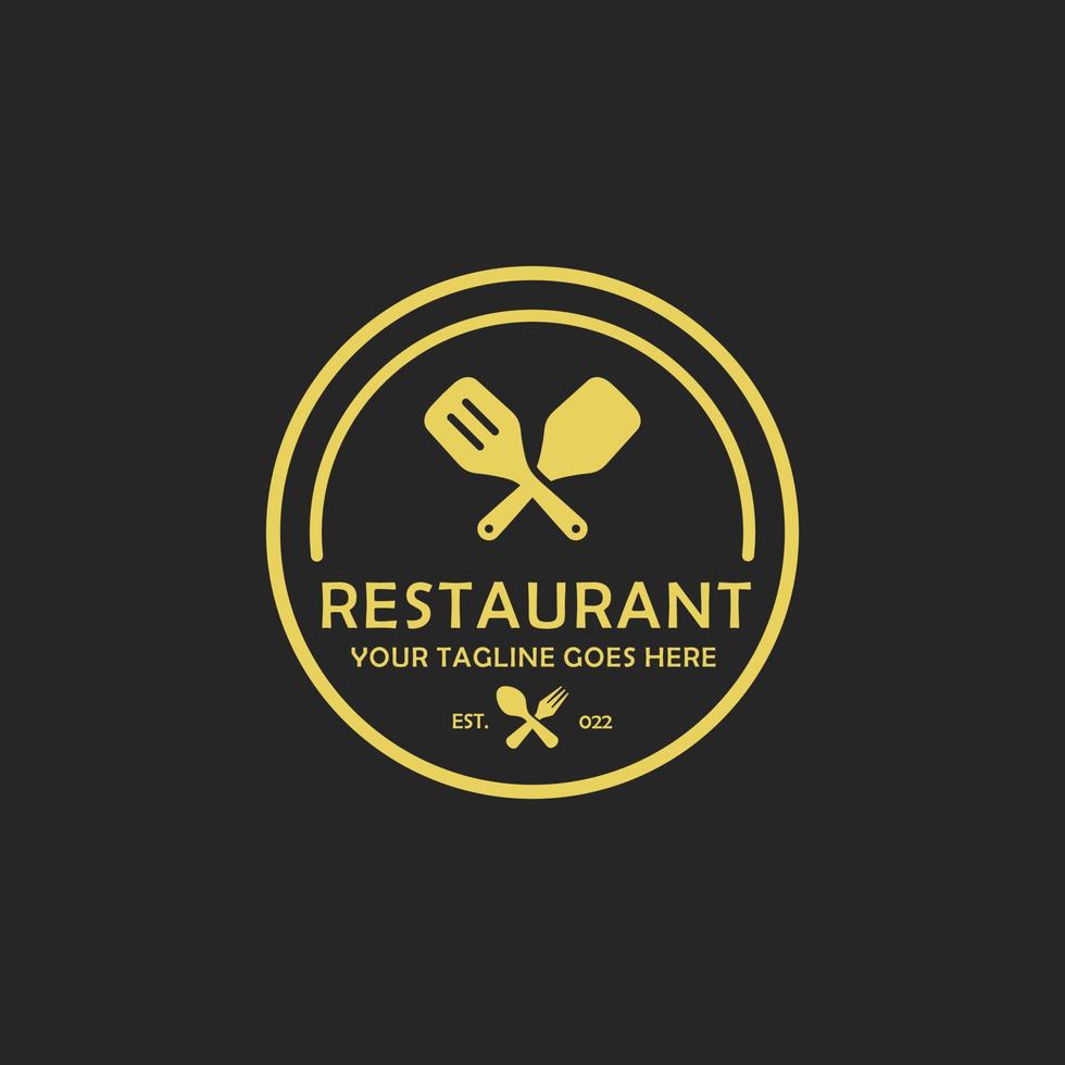 restaurang enkel platt logotyp design vektor