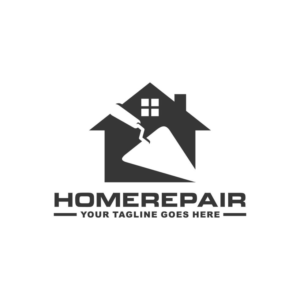 Logo-Design-Vektor für die Reparatur zu Hause vektor