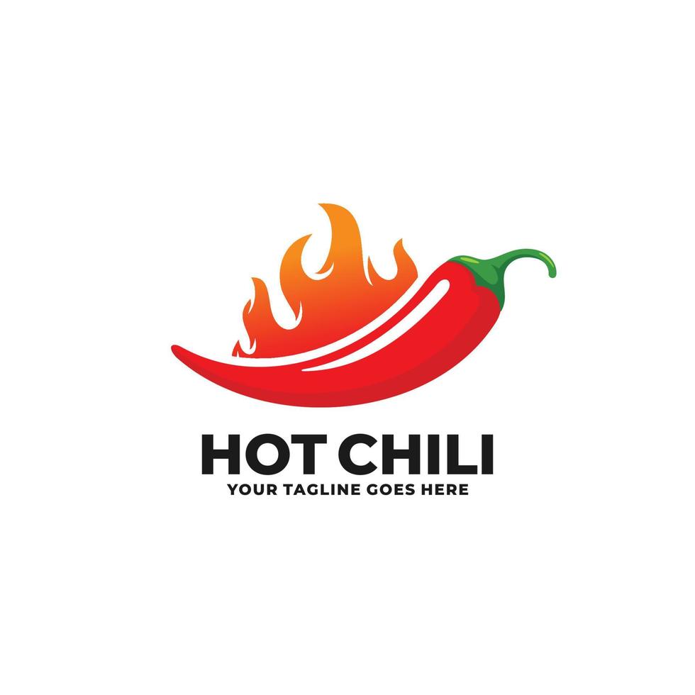 Hot-Chili-Logo-Vektor. roter Chili-Logo-Vektor vektor