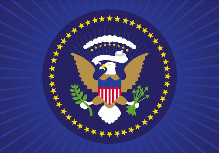 Gratis platt Presidential Seal Vector Design