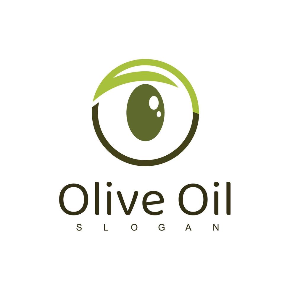 Olivenöl-Logo-Design-Vorlage vektor