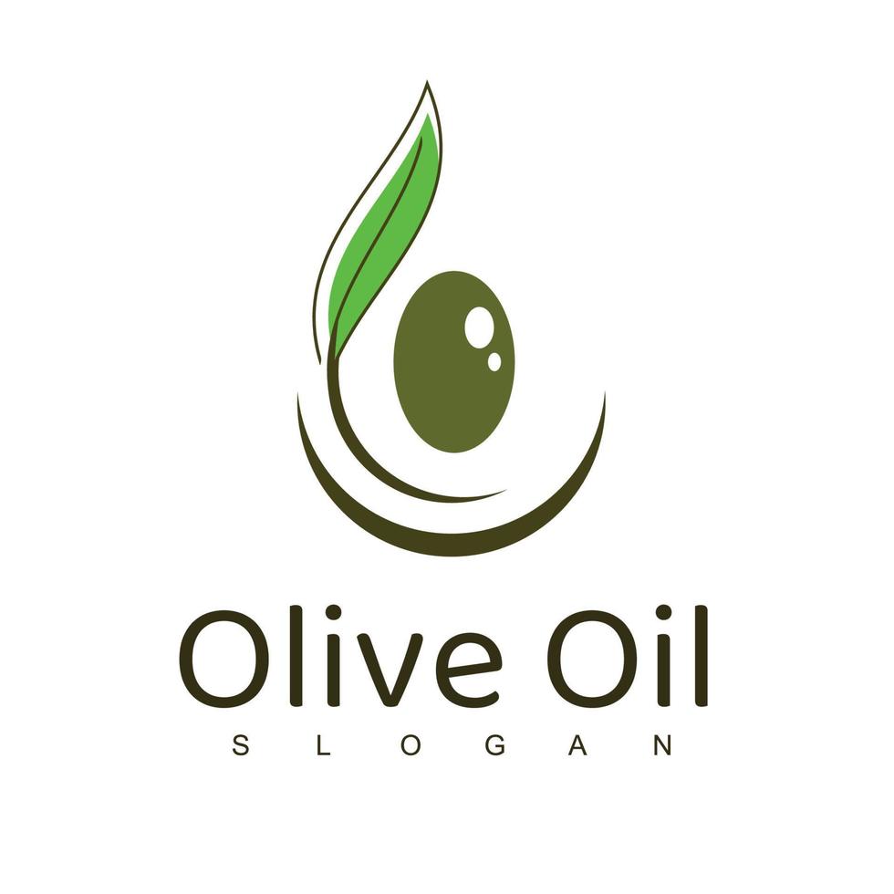 Olivenöl-Logo-Design-Vorlage vektor