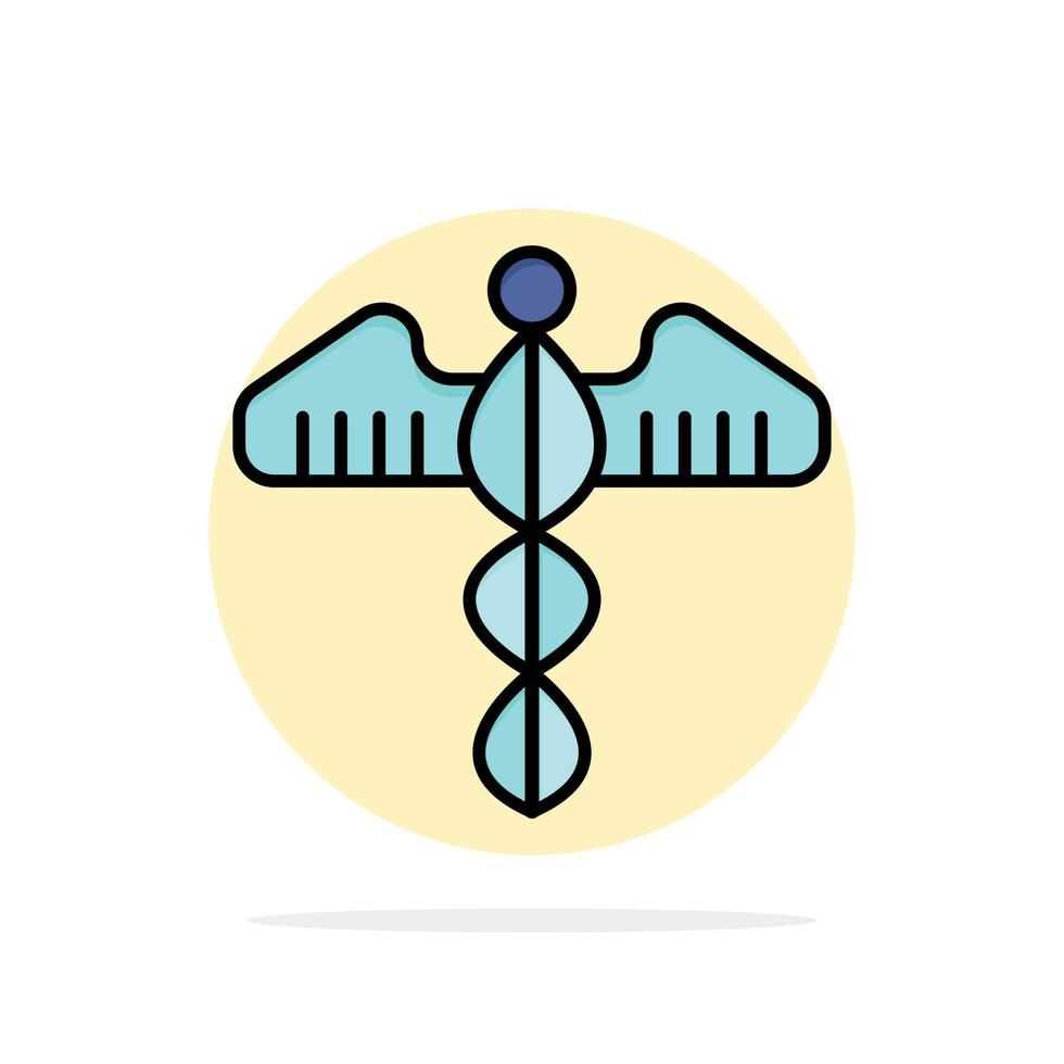 medizinisches symbol herz gesundheitswesen abstrakter kreis hintergrund flache farbe symbol vektor