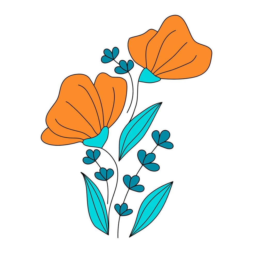 shirley lavendel- blommor och löv design, botanisk Färg tunn linje klotter. blommig motiv för tatuering skriva ut vägg konst omslag. estetisk elegant subtil enkel trendig kontur vektor illustration.