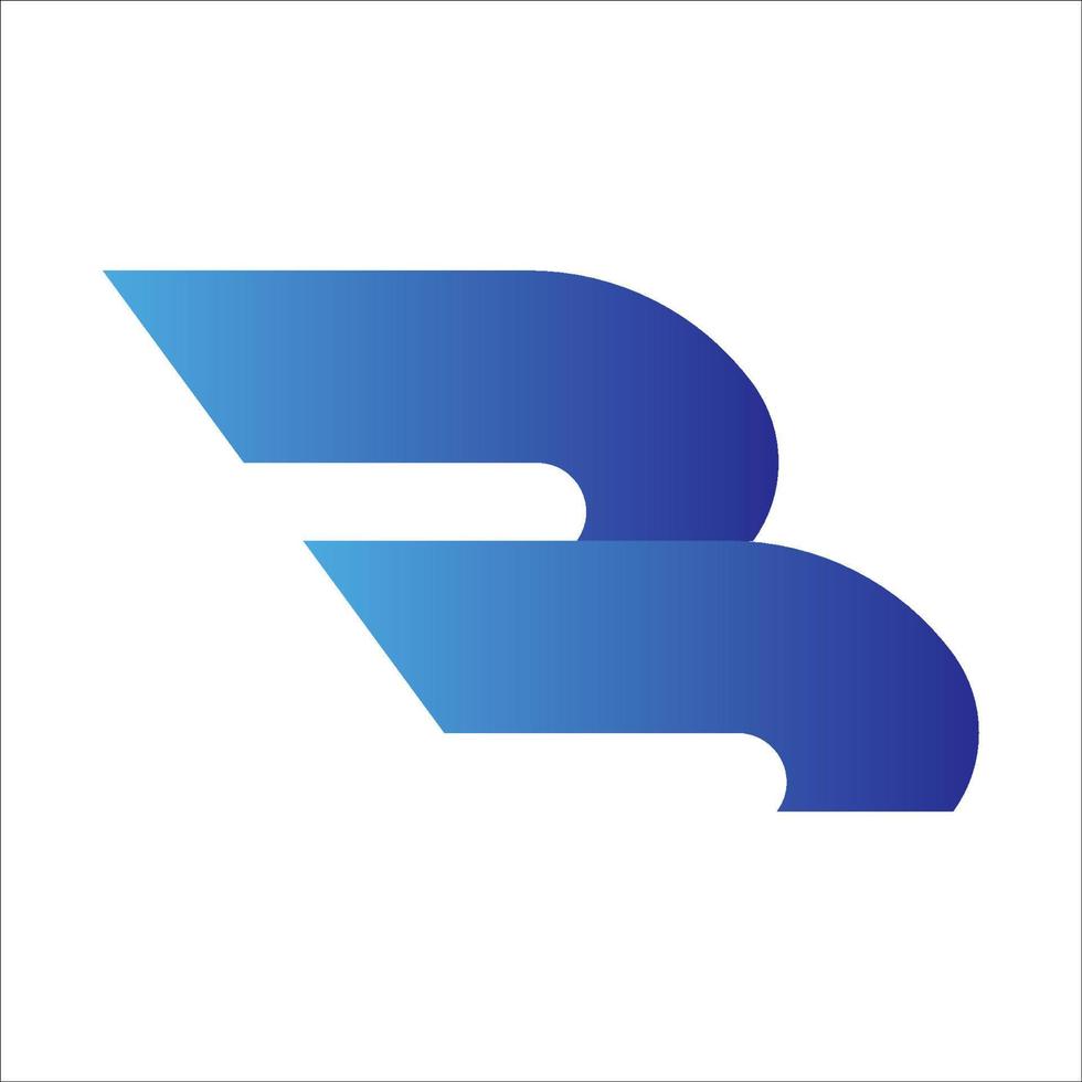 Buchstabe b Logo-Vorlage vektor