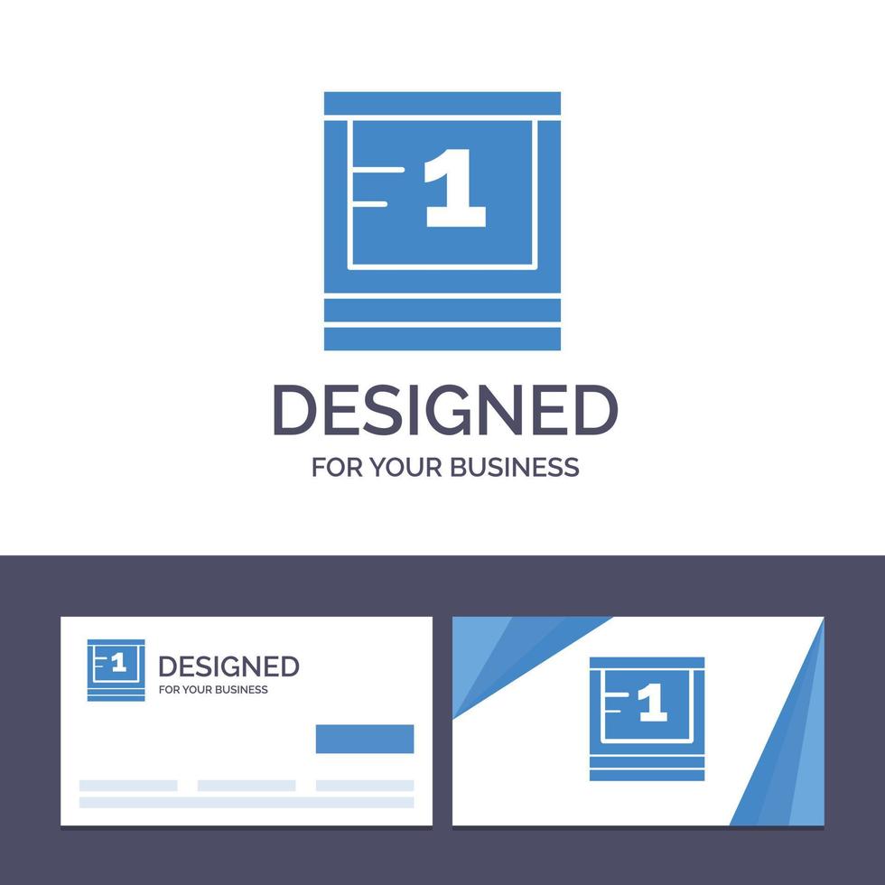 kreativ företag kort och logotyp mall styrelse studie utbildning skola vektor illustration