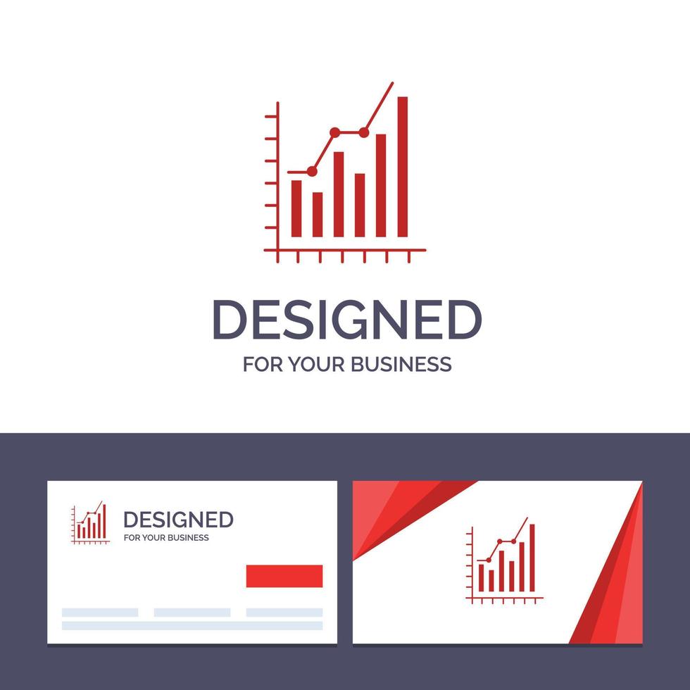 kreative visitenkarte und logo-vorlage grafikanalyse geschäftsdiagramm marketingstatistik trend vektor