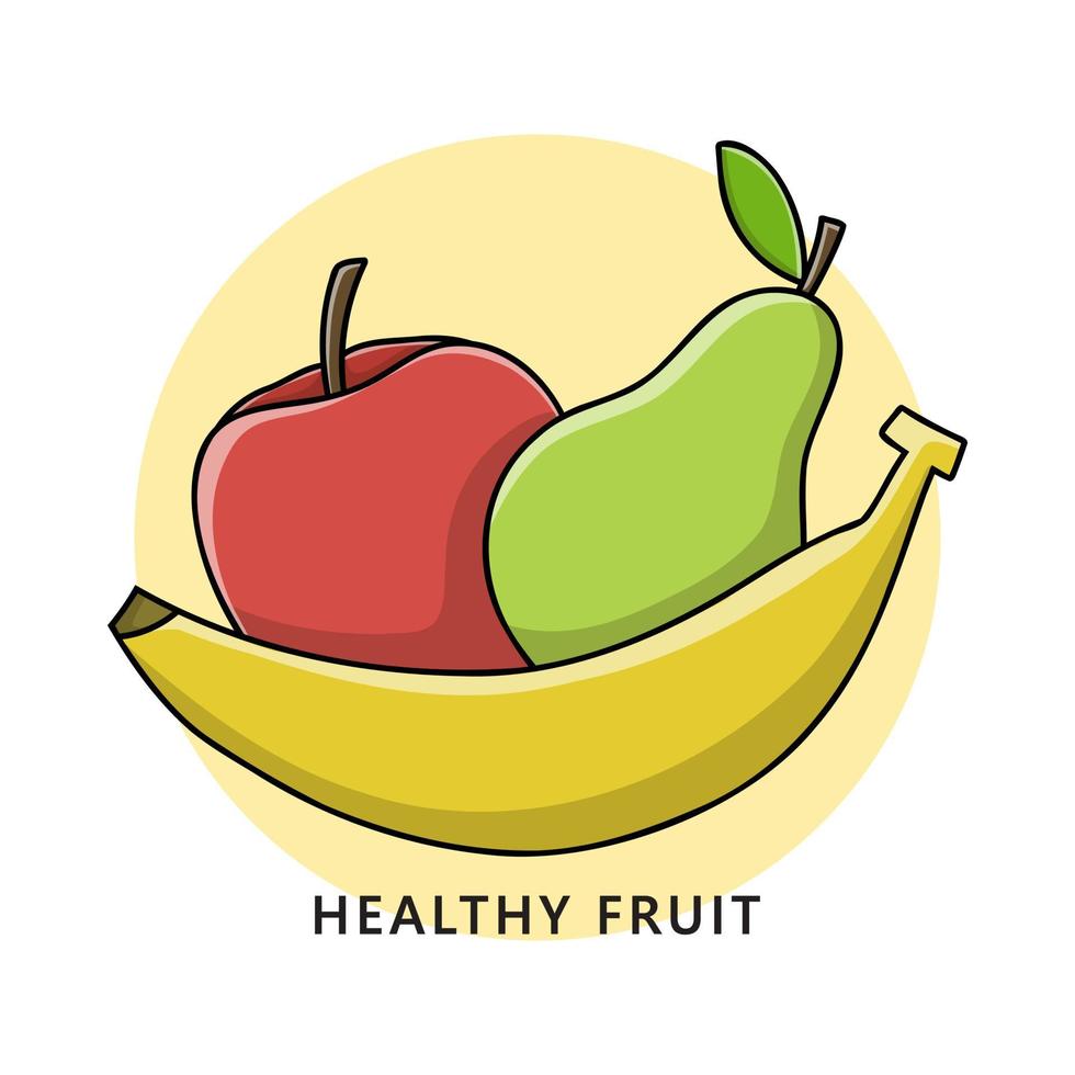 gesundes Obst-Logo. essen und trinken illustration. Symbol für Ernährung und Vitaminnahrung vektor